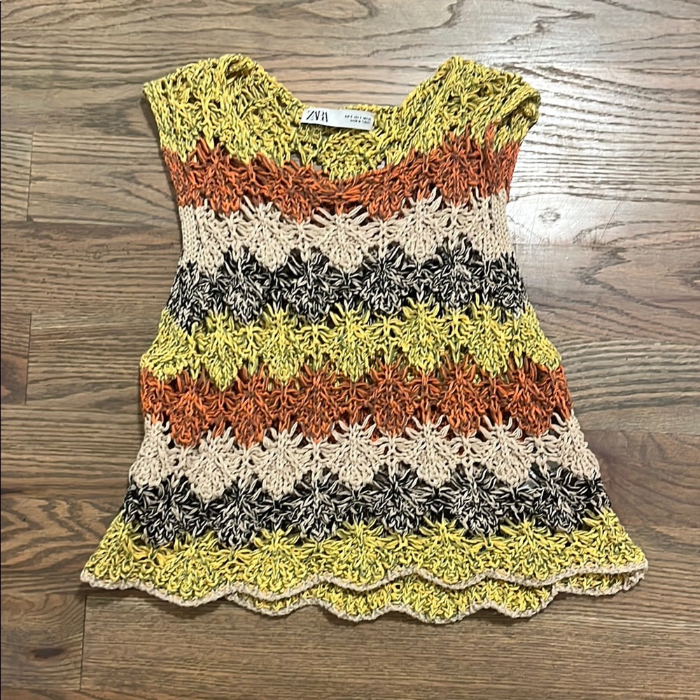 Zara crochet tank size S EUC